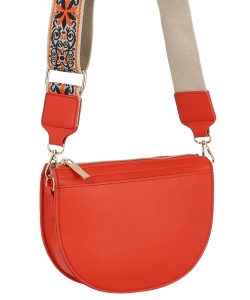 Fashion Half Moon Guitar Strap Crossbody Bag GL-0106 ORANGE